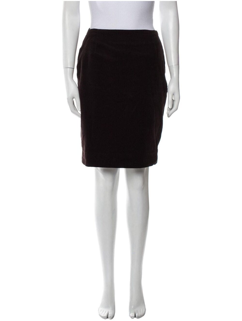 Louis Feraud Brown Corduroy Knee Length Straight Pencil Skirt Size 10 L